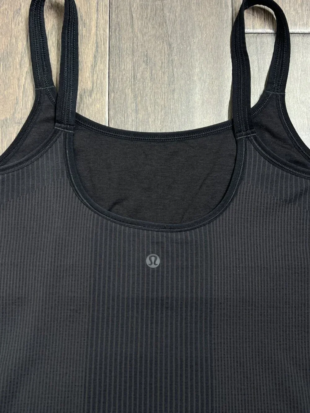 Lululemon Ebb to Street Scoop-Neck Cropped Tank Top Light Support, B/C Cup Black